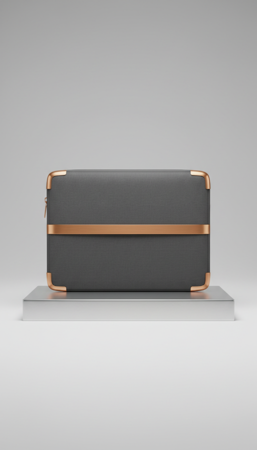 Funda para portátil con detalles en cobre
